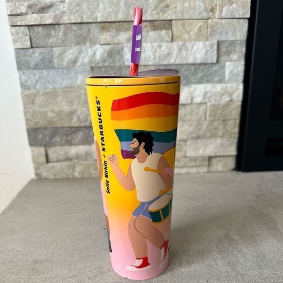 Starbucks Insulated Tumbler NEW Pride Collection by Sophia Birken 2024  Straw & - Picture 4 of 10